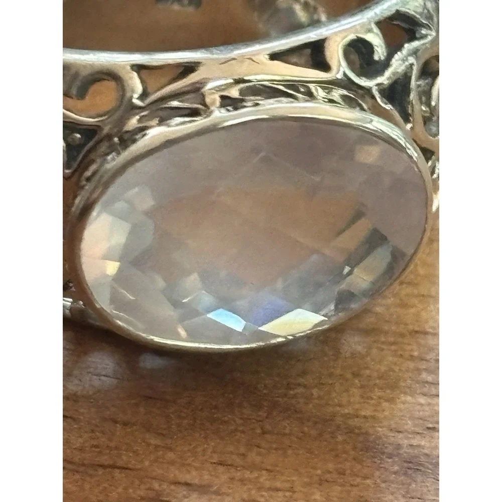 Nicky Butler Sterling Silver Rose Quartz Ring Size 8 - Picture 2 of 7